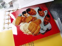 detalle obra de gema ramos sobre obra de vvaa para edicion sinedie 2006 foto bego&ntilde;a mu&ntilde;oz 2006 cortesia para lai museum all rights reserved